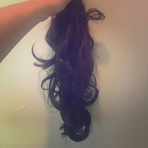 Medium brown hair extension never used