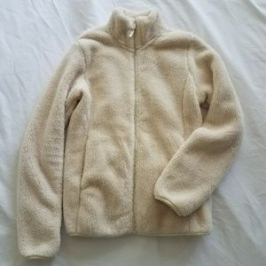 Cream Uniqlo fleece jacket - S