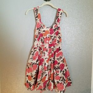Floral open back dress