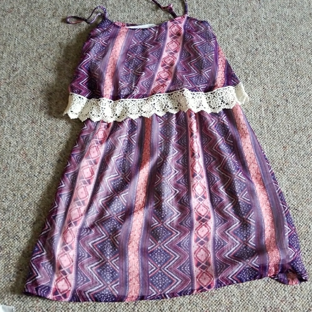 Pink and purple dress