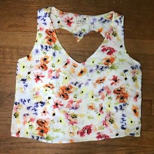 Floral cropped blouse