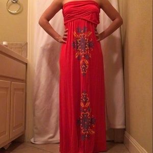 Orange Summer Maxi Dress