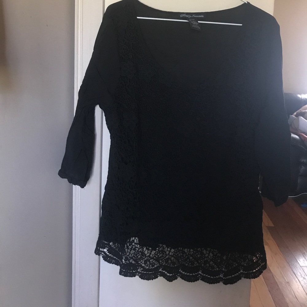Simply Irresistible Black Women's 3/4 sleeve shirt