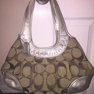 Coach 12232 Ergo Large Signature Jacquard Kisslock