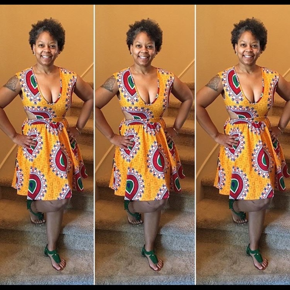 African print dress