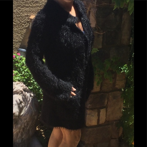 Free People Black fuzzy Jacket - Picture 2 of 8