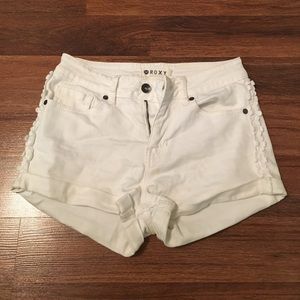 White Roxy Shorts