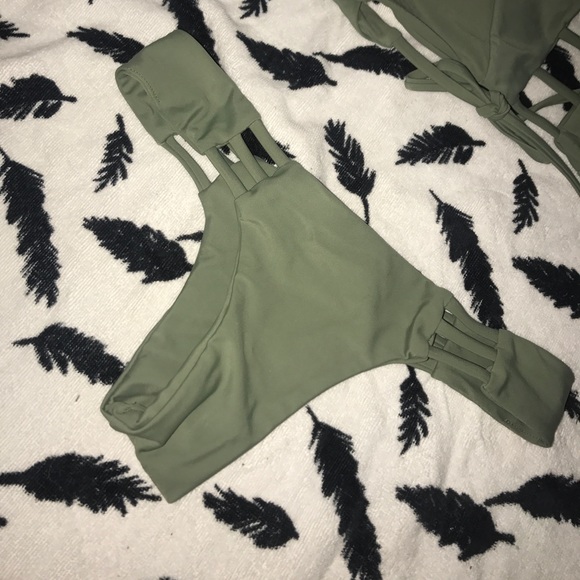 Khaki swim suit SOLD - Picture 2 of 3