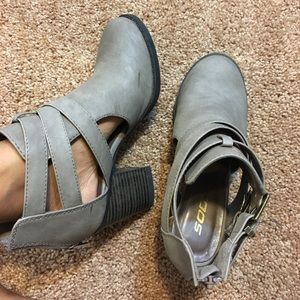 Gray booties