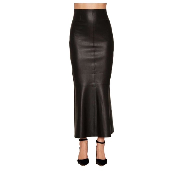 Dresses & Skirts - 🆕 Black Vegan Leather Long Skirt