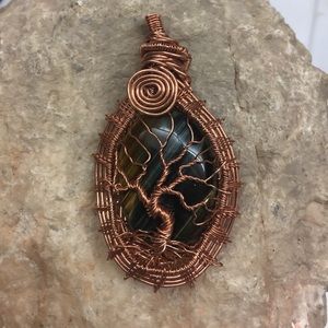 Tree Of Life tigers eye necklace