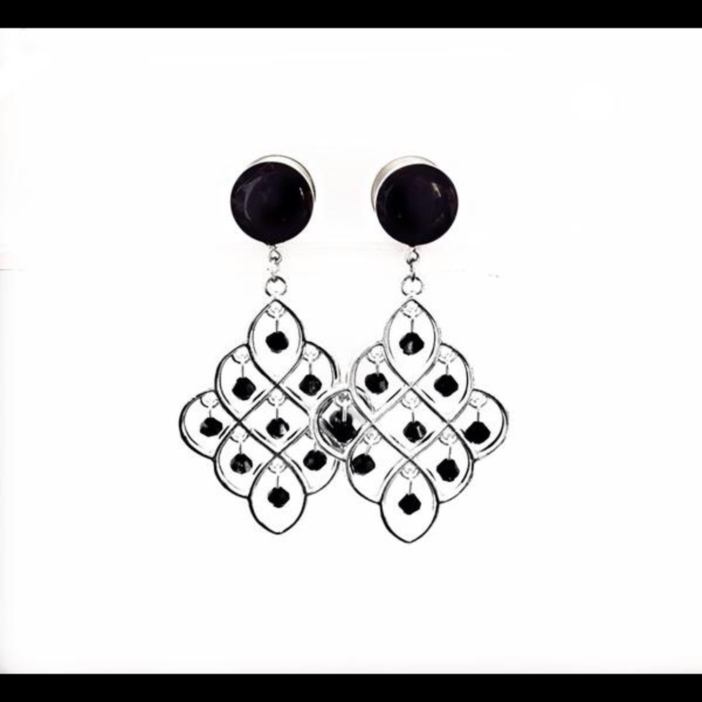 Black Chandelier Dangle Plugs
