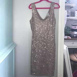 Gold slim dress