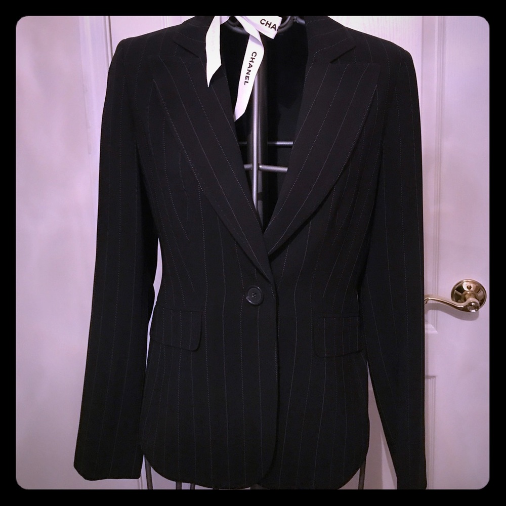 ANN TAYLOR pinstripe blazer