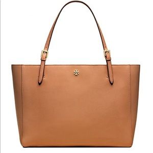 Tory Burch York Buckle Tote Bag Brown Saffiano