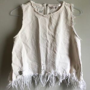 Zara Distressed Top