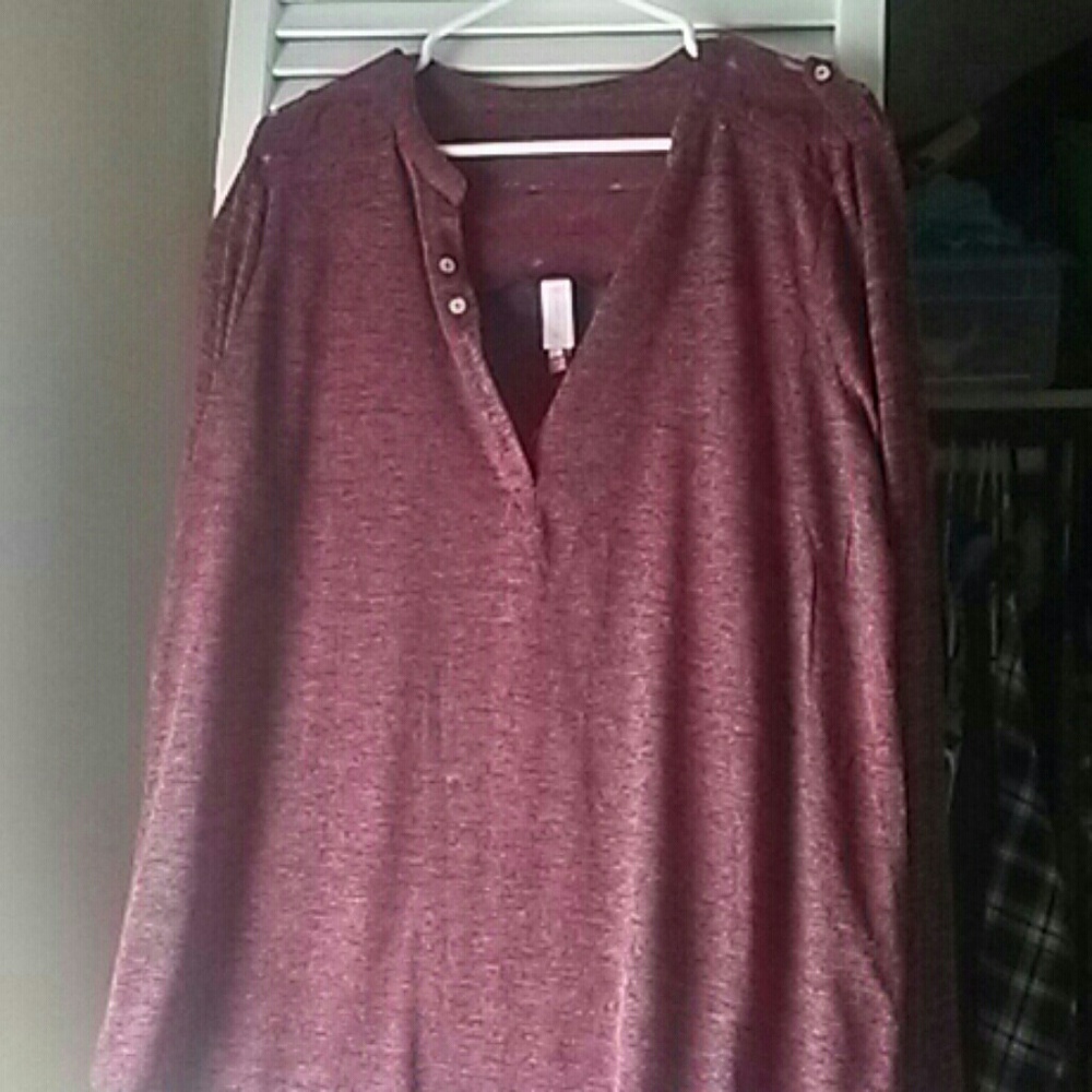 Maroon lace detail long sleeve