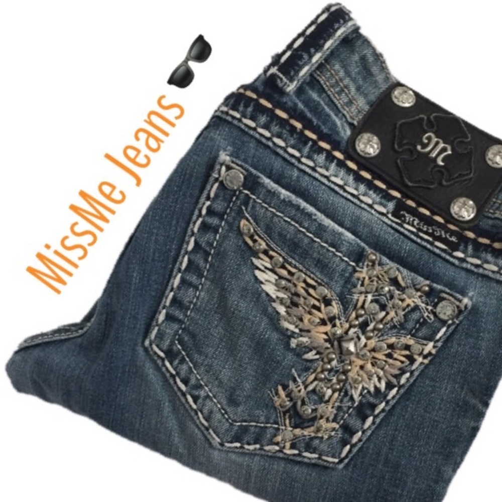 Miss Me Embelished Pocket Jeans