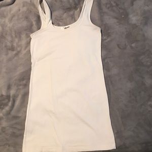 Extra long white tank