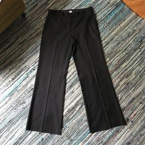 J Crew Black 100% Wool Wide Leg Black Dress Pants