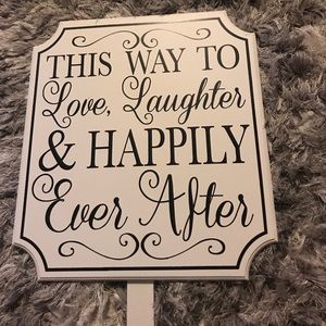 Wedding happily ever after sign