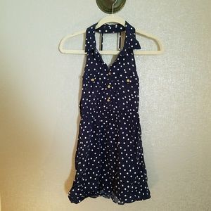 Navy polka dot dress