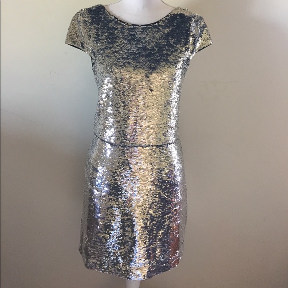 vince camuto silver dress
