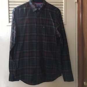 Hunter green flannel Tommy Hilfger Button Down
