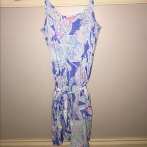 Blue Lily Romper Shorts