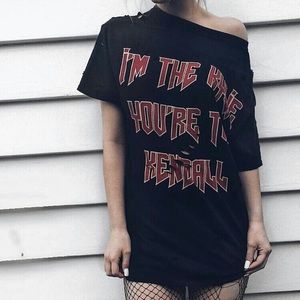 Black distressed kylie Jenner shirt