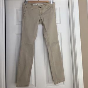 Low Rise Skinny Khaki Pants (size 2)