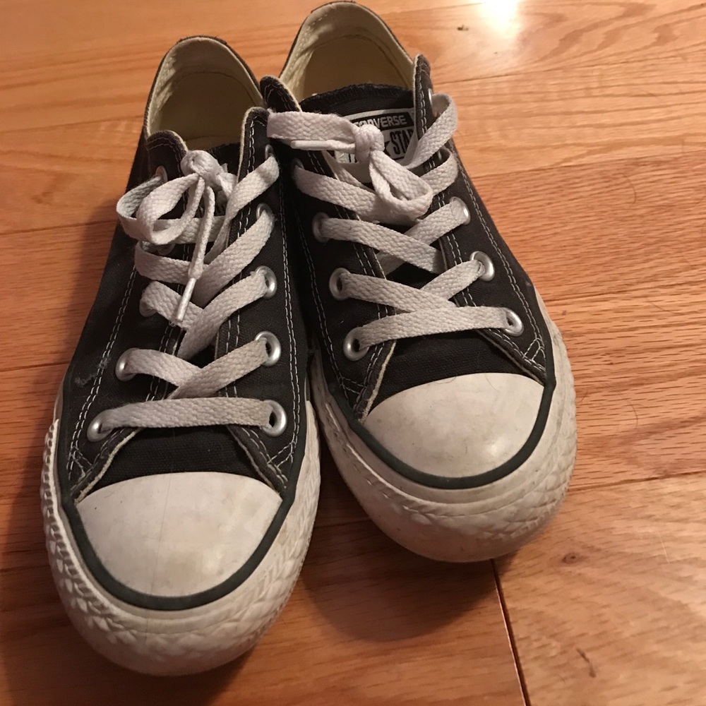 Gently Used Black and White Converse Sneakers