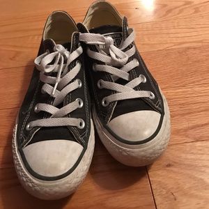 Gently Used Black and White Converse Sneakers