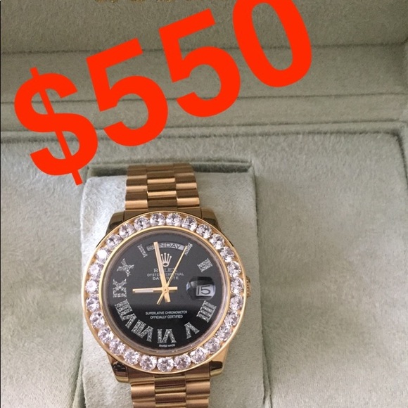 41mm men\'s gold watch