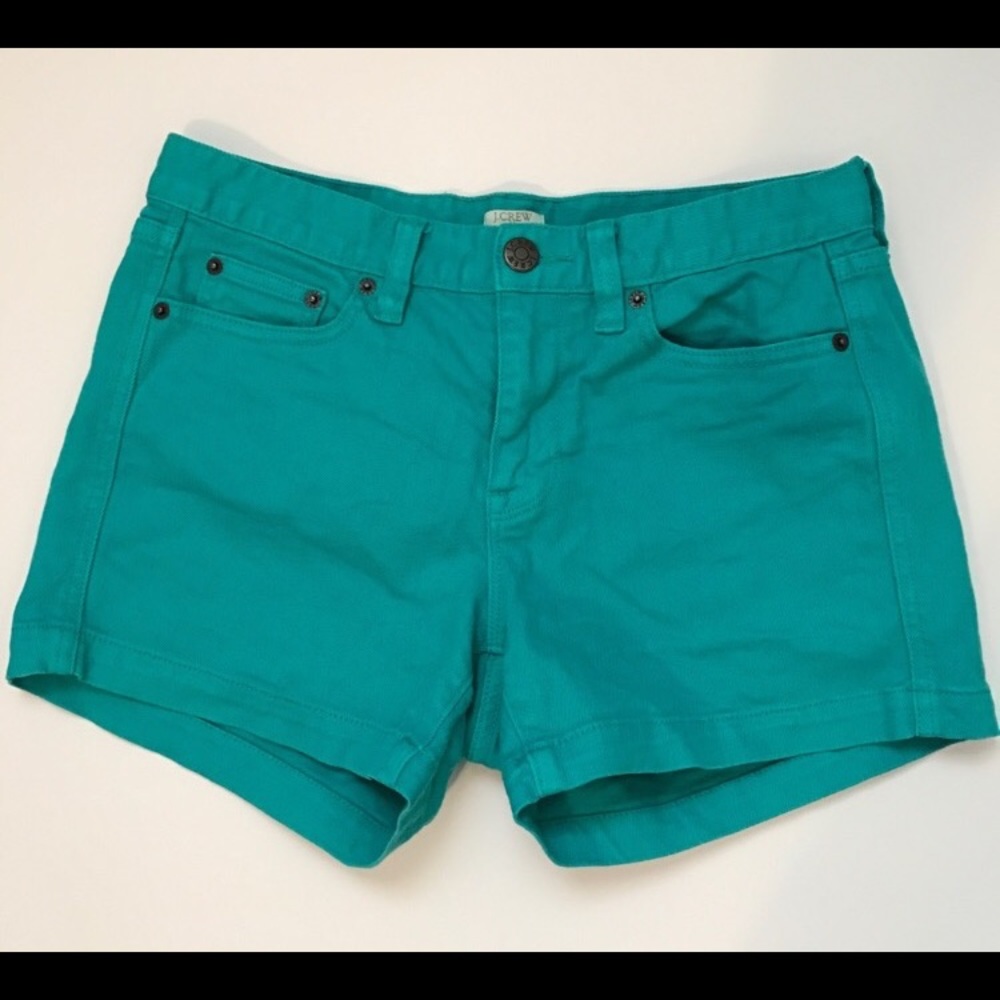 Teal J Crew shorts