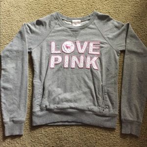 PINK Victoria's Secret Gray Sweatshirt Sz. M