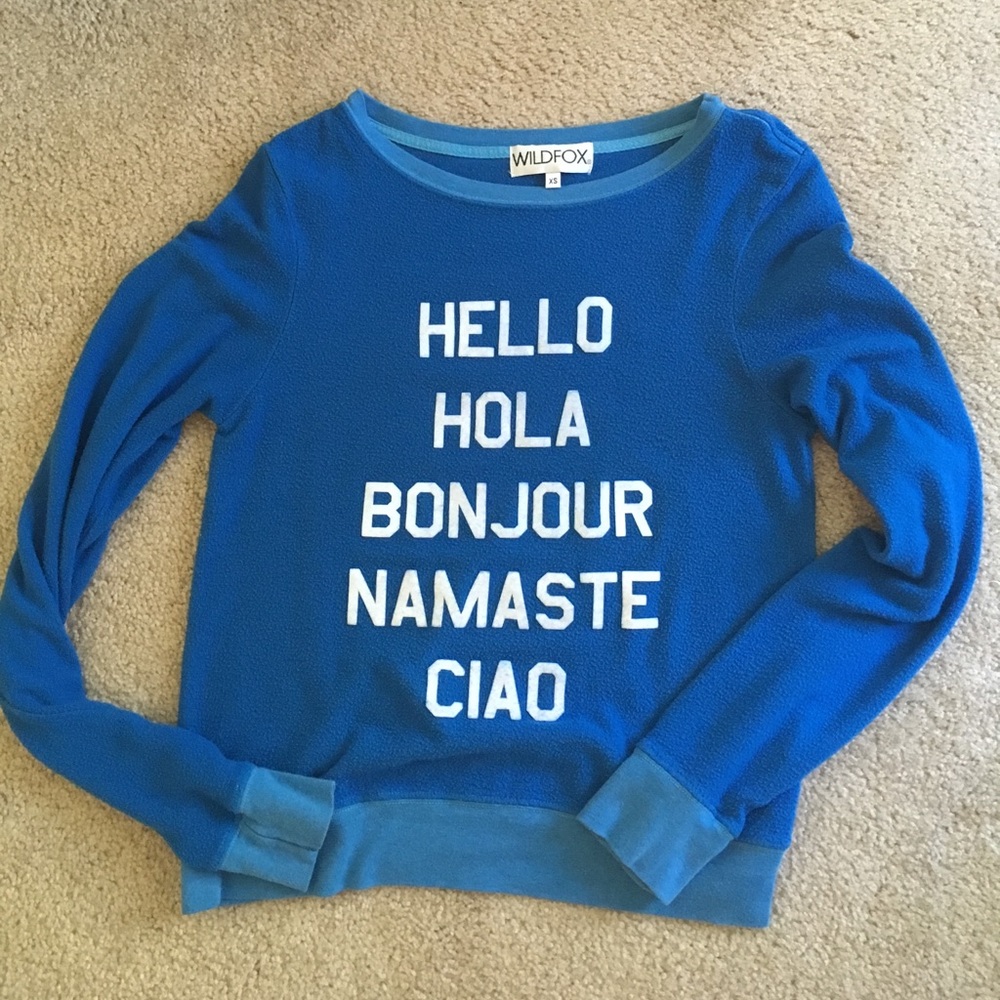 Wildfox Say Hello Baggy beach jumper