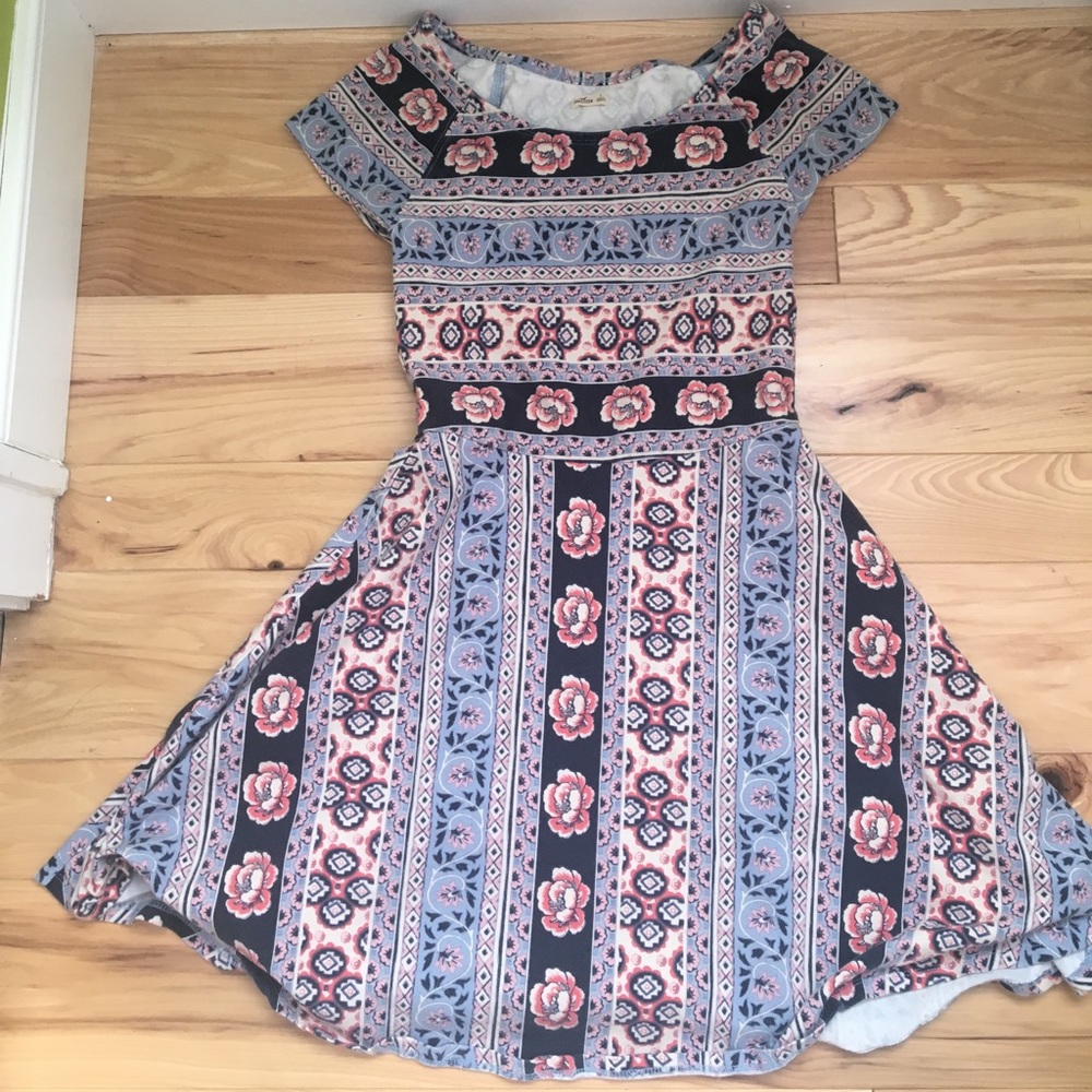 Light Patterned Skater Dress