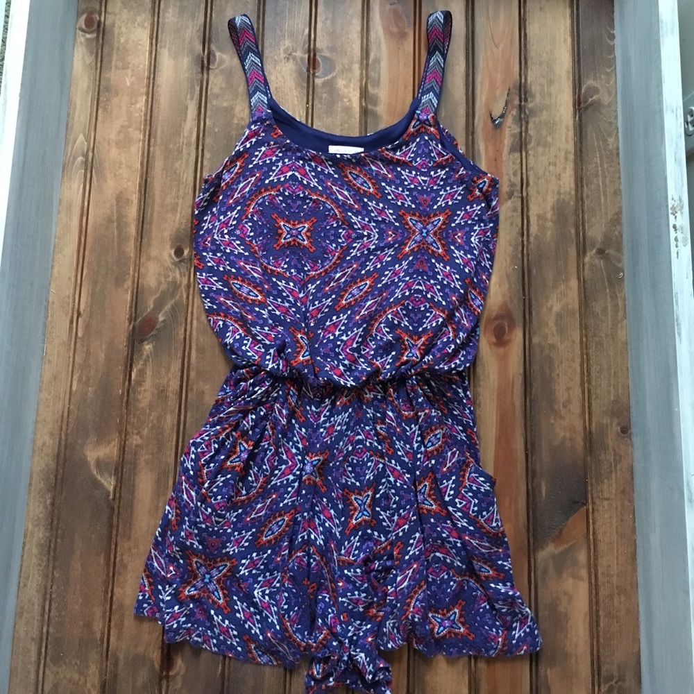 Purple patterned Romper