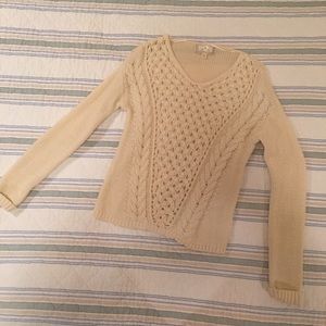 Anthropologie Cream Ruby Moon Sweater