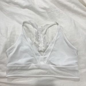 Lululemon white braided back bra
