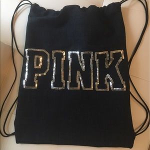 VS PINK SEQUIN STYLE DRAWSTRING BAG