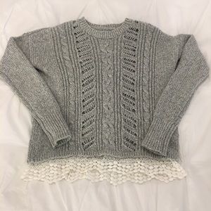 Abercrombie Kids gray knit sweater