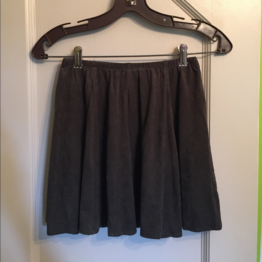 Brandy Melville Suede Olive Skirt