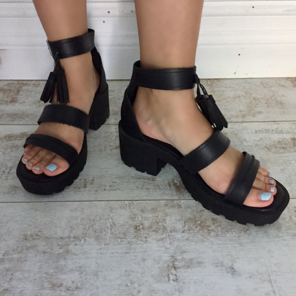 Black Platform Sandals