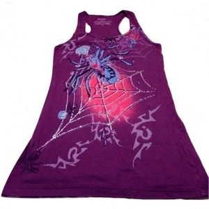In-Vein Purple Spider Tank Top - Size M