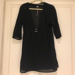 Eyelet swimsuit coverup