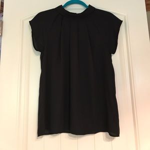 Black short sleeved top
