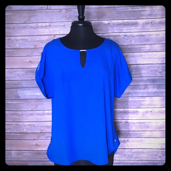 Calvin Klein Tops - Loose and Flowing Calvin Klein Vibrant Blue Top XL