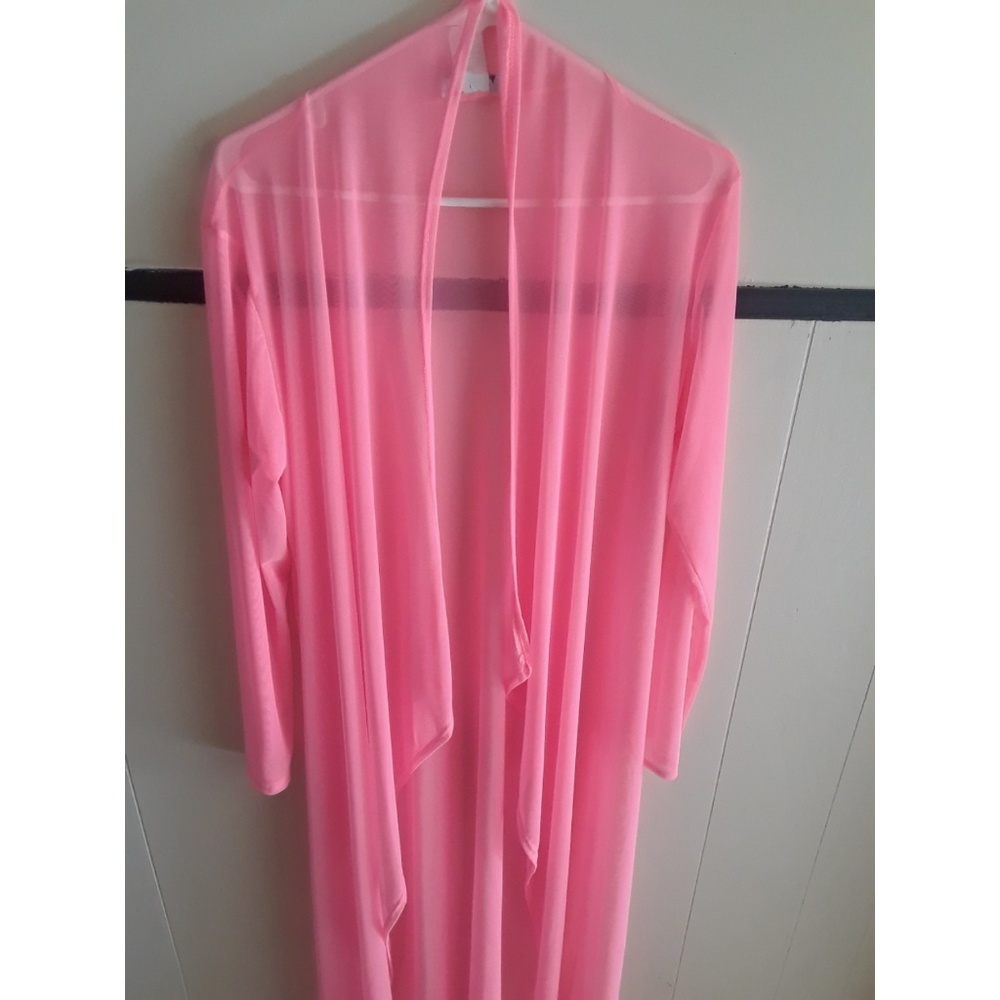Pink kimono style cardigan